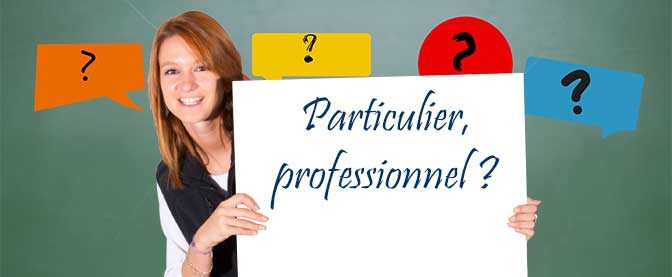 Sondage n°2 : Particulier VS professionnel