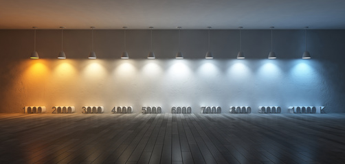 spot 2couleurs bleu blanc - SENLUMINAIRES