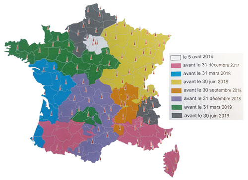 Calendrier déploiement 4G LTE 700