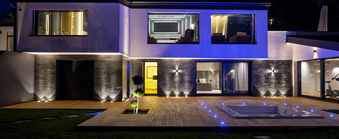 DEL éclairage extérieur pour façade de maison & wegbeleuchtung-Éclairage Jardin Terrasse