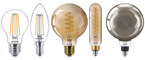 différents types d'ampoules LED Philips