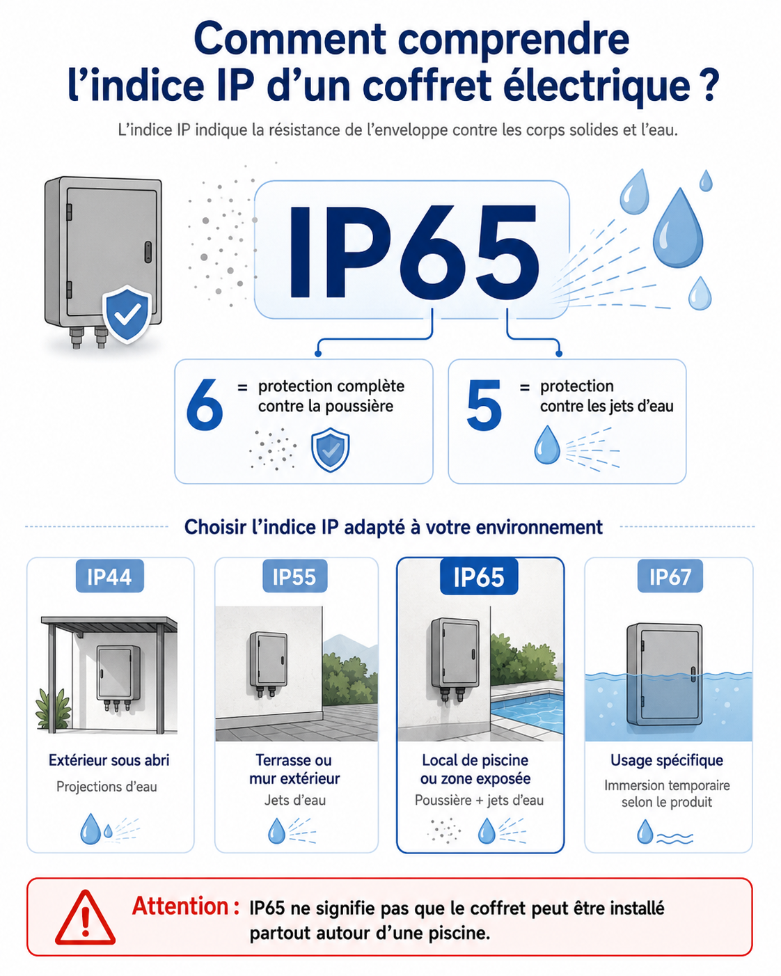 comprendre l'indice IP d'un coffret électrique